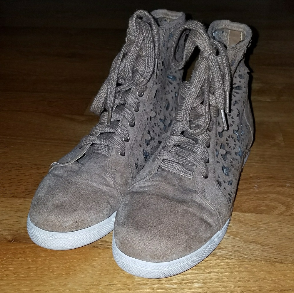 Laser Cutout Nude Sneakers